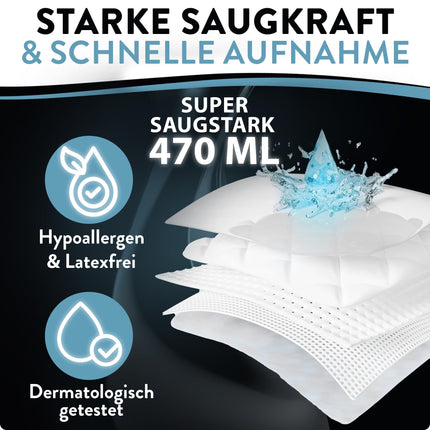 Harmony Care® Men SUPER absorbent incontinence pads for men with mild to moderate bladder weakness - discreet pads for men with incontinence - 20 pieces