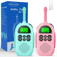 Walkie Talkie Kids, HPROMOT Walkie Talkies Rechargeable, 16-Channel Children's Toy for 3-12 Year Olds, Adventure, Camping, Hiking