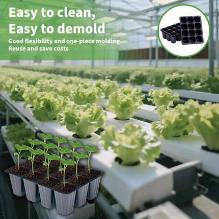 120 Cell Seedling Starter Trays Reusable, Plant Trays Growing Kit, Mini Propagator Germination Trays, Greenhouse Growing Kit, Growing Trays for Nursery Plants Indoor Greenhouse