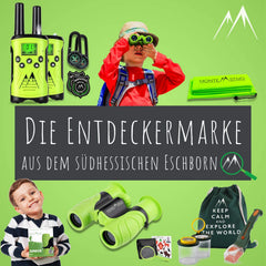 Monte Stivo® Walkie Talkie Kids | 8-piece set with compass &amp; badge | Gifts for kids, outdoor toys for boys and girls