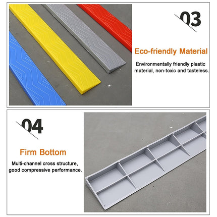 Yqyc 1-5.5 cm High Portable Curb Ramp, Non-Slip Threshold Ramp Door Threshold Ramp for Doors, Bathrooms, Supermarkets, Garage Entrances, Cuttable (Color : Beige, Size : 100x10x3.5cm)