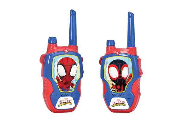 Jada Toys Marvel Spidey Walkie Talkie (2 pieces) for children 4 years and older - Radios for Marvel Spidey and his super friends, up to 100 m range, with noise cancellation