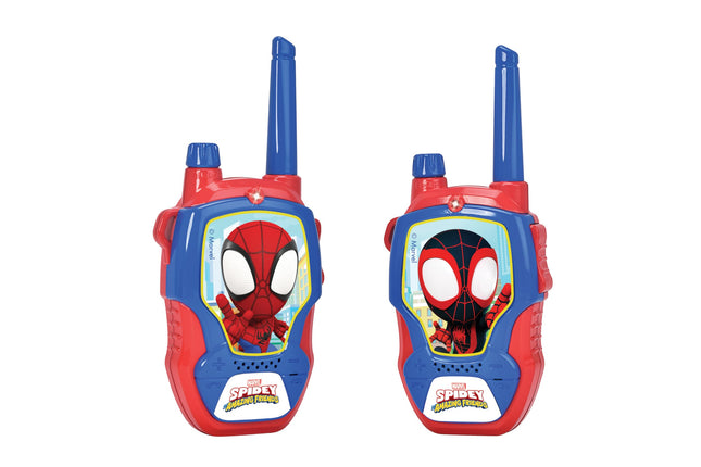 Jada Toys Marvel Spidey Walkie Talkie (2 pieces) for children 4 years and older - Radios for Marvel Spidey and his super friends, up to 100 m range, with noise cancellation
