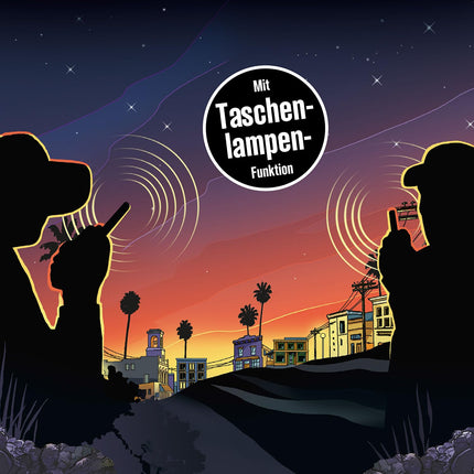 The Three Investigators Walkie Talkies by KOSMOS, radio set for children ages 6 and up, with lamp function, detective toy, spy equipment, role play
