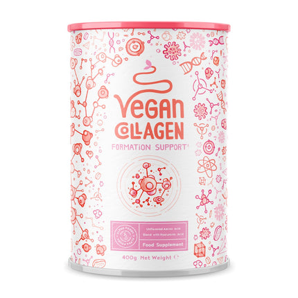 Vegan Collagen Powder + Hyaluronic Acid [400g] | Plant-based alternative to collagen hydrolysate | with 13 amino acids and vitamin C from camu | Tasteless | Made in Germany | Alpha Foods