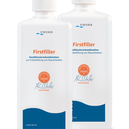 STRICKER Waterbed Firstfiller 2 x 500 ml - Care product for first filling or after a move for waterbeds