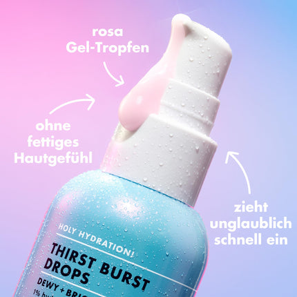 eleven Holy Hydration! Thirst Burst Drops, Gel Serum Drops, For a Dewy, Plump Complexion, Non-Greasy Feel, With Hyaluronic Acid &amp; 5% Niacinamide, Vegan &amp; Cruelty-Free