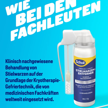 Scholl Freeze Away Wart Remover Set, removes skin tags in 1 treatment, clinically proven to remove warts on the neck, chest, armpit, back and groin, 12 treatments