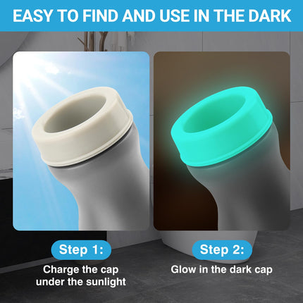 Urinals for men with luminous lid - 900mL, men's urinal with screw cap and leak-proof lid - High-quality portable urinal for men - Practical as bed bottles