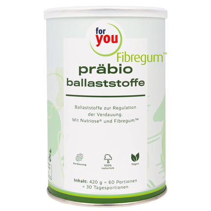 for you prebiotic fiber 420g (60 servings) - Combination of soluble, plant-based fiber - Acacia fiber &amp; resistant dextrin - Supports digestion &amp; intestinal health