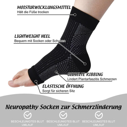 TOMILIOLD 4 Pairs Compression Socks Women Men Medical Socks, Orthopedic Compression Socks for Arthritis Joint Pain (Black, 38-42)