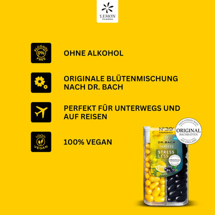 Original Bach Flower Remedy N°39 Emergency Stressless Day &amp; Night Tablets according to Dr. Bach by Lemon Pharma, Vegan