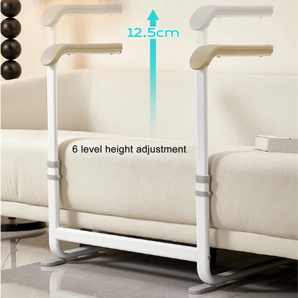 SEVEWAGE Chr Couch Riser, 6-way height adjustable, non-slip couch lifting aid for the mobility of elderly people and daily standing and sitting, with TPE handles