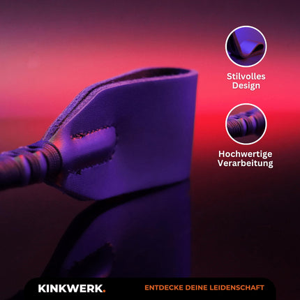 KINKWERK Spanking Riding Crop (45.5 cm) for Men &amp; Women | Precise Control | Flexible &amp; Robust | High-quality and elegant BDSM whip