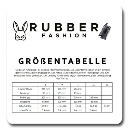 Rubberfashion Latex Toe Socks Long - Latex Toe Socks Calf-Length - Latex Stockings for Women and Men Black 0.4mm M/Shoe Size: 41.5-43.5