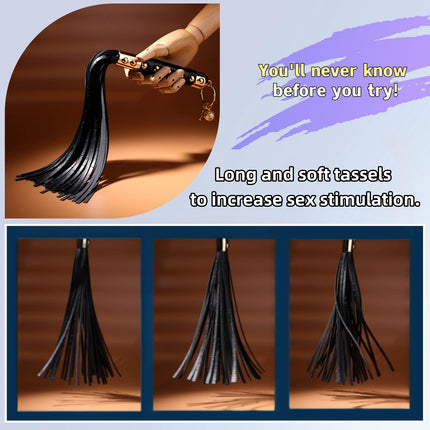 Whip with holding loop, Flogger erotic props leather whip spanking bondage adult game SM role play sex toy for couples