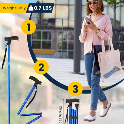 Walking stick women, foldable height adjustable walking stick men for 5.2FT-6.1FT, walking stick for seniors