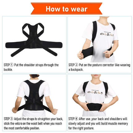 Back straightener, posture correction back women and men, back posture corrector, lumbar support adjustable back posture corrector create an upright and confident posture