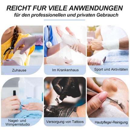 Nonwoven compresses, non-sterile 10x10cm, 100 pieces, wound compresses, 4-layer, non-adherent wound dressing, gauze compresses, absorbent compresses, dressing material + e-book (about health)