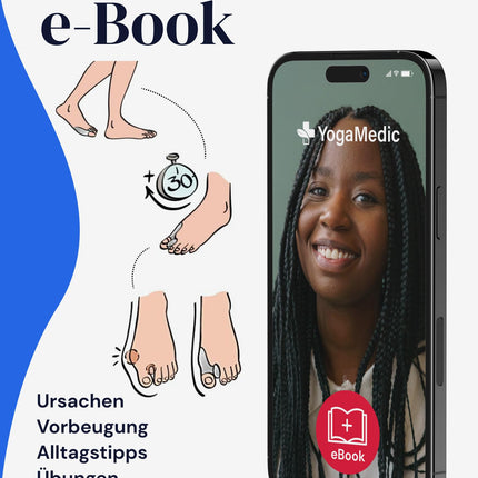 YOGAMEDIC 6-piece toe separator, hallux valgus correction set, toe protector - 0% BPA hallux gel splint toe correction, hammer toe pad ring - silicone gel toe separator for women and men, one-size-fits-all