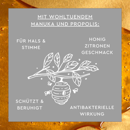 SUNLIFE Manuka-Propolis Throat Lozenges 1 x 24 pieces - Honey Propolis Tablets - Throat Lozenges for Cough - Sore Throat Lozenges - Lozenges with Manuka &amp; Propolis