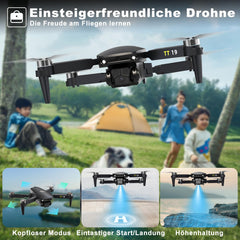 TT19 Mini Drone with Camera 180° Obstacle Avoidance 40KM/H Maximum Speed ​​RC FPV Drones for Beginners Adults Brushless Motor Drone 5G Wifi Adjustable Camera 1080p Foldable Quadcopter