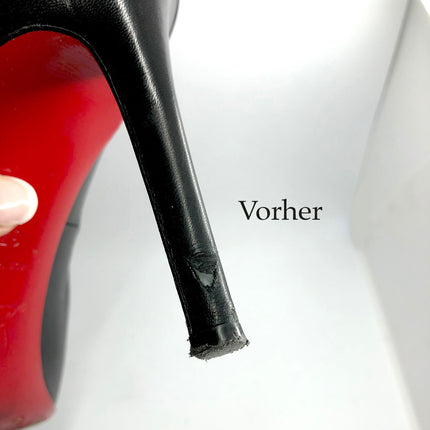 ProtectMyHeels Black for Stilettos (1-pack) | Heel protection and repair for black high heels | for black broken thin heels