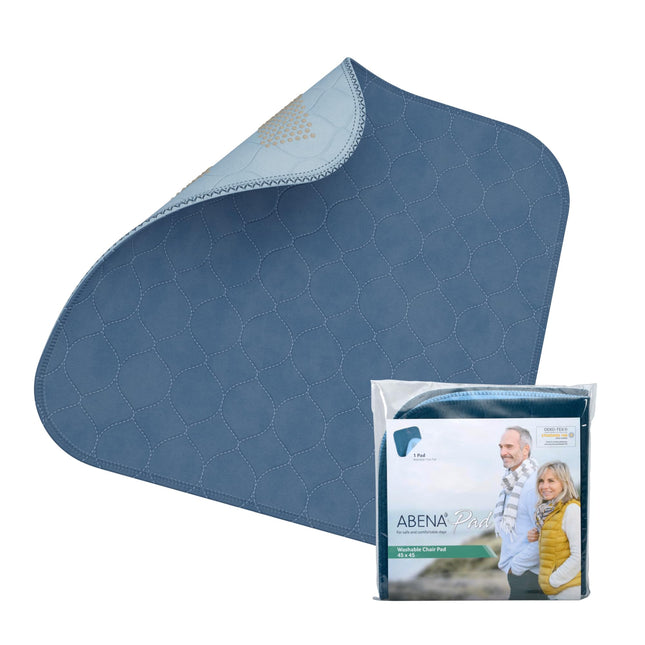 ABENA Washable Incontinence Pad, Chair Pad for Incontinence, 45x45 cm, Waterproof Backing, Soft, Absorbent Pad, Protector for Wheelchairs, Chairs, and Sofas. Anti-Slip Backing