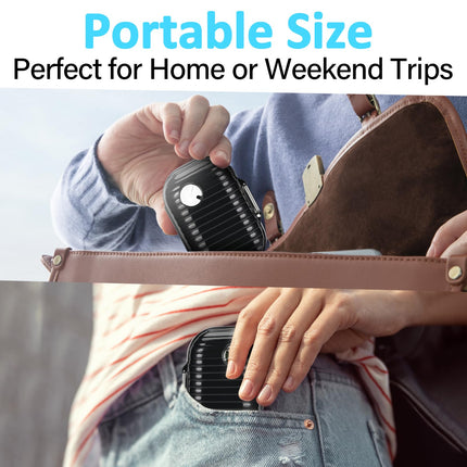 Lociban Pill Box, 2 Pack Pill Organizer, Portable Pill Box, Travel Pill Box, Medicine Box 7 Compartments, Pill Box, Tablet Dispenser for Fish Oils and Vitamins (Black)