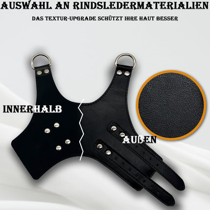 BDSM Bondage Set with SM Handcuffs Leather Stand Hanging Restraints for Couples Erotic Handcuffs for Sex Games Handcuffs for Bondage and Extreme Pleasure with Handcuffs