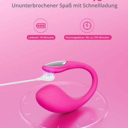 LOVENSE Lush 4 - Remote-controlled G-spot vibrator with LED light for women, waterproof, APP control