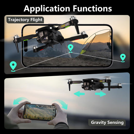 Toladrone TD12LCD Drone with Camera Drone with LCD Screen Remote Control Brushless Motor Drone Optical Flow Positioning Drones for Kids RC Quadcopter for Adults
