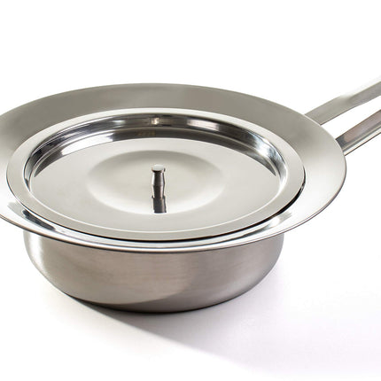 MEDIPARTS bedpan slider made of stainless steel - robust - 2 litre capacity including lid - toilet pot room pot