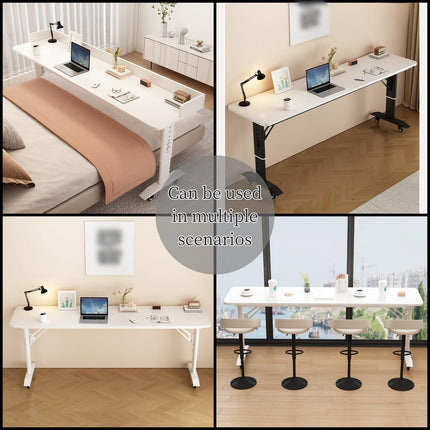Bedside table, bedside desk, overbed table with wheels, overbed table, overbed desk, overbed table, mobile desk, bedside table with wheels, computer table for bed, overbed table, height adjustment