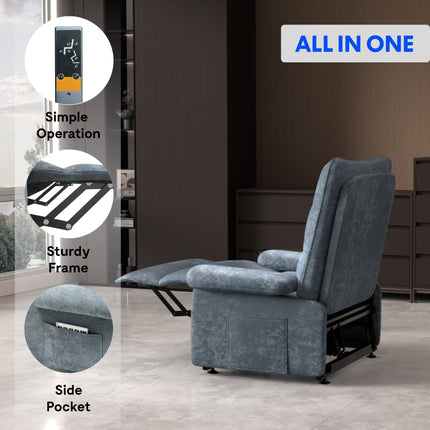 FLEXISPOT Recliner Chair, Riser Chair with 3 Motors, Electric Sleeper Chair in the Bedroom, Recliner Chair with Stand-Up Aid, Senior Chair in the Living Room (Gray)