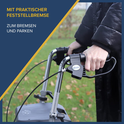 Drive Medical Rollator MIGO 2G lightweight and slim standard rollator with wide tires for indoor and outdoor use | Height-adjustable walking aid including basket, tray &amp; cane holder | only 8.3 kg