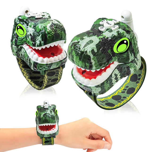 Walkie Talkies for Kids 2-Pack Dinosaur Toys for Boys Girls Age 5-12 Years Old 3-Channel Long Range with Calling Function Camping Gear T-Rex Birthday Gifts