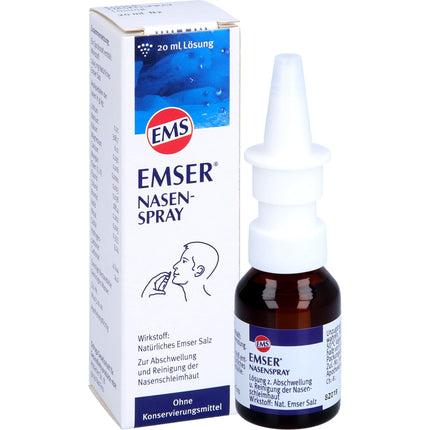 Emser Nasal Spray with Natural Emser Salt for Children and Adults – For Allergies and Colds – 20 ml