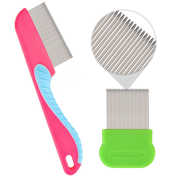 Lice comb, nit comb, metal human lice comb, nit comb extra fine, flea comb, lice remedy, flea combs, nit comb safely removes lice from extra fine for baby, children, adults and pets