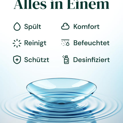 YogaMedic Contact Lens Solution - Lens Solution for Soft Lenses, 3 x 360 ml, 1 x 100 ml &amp; 3 Contact Lens Cases, Contact Lens Solution, All-in-One Combination Solution for Soft Contact Lenses