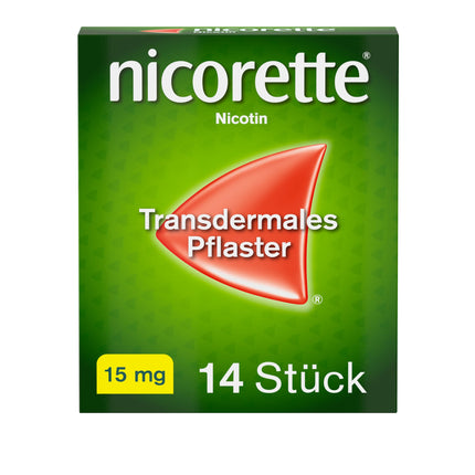 NICORETTE patches with 15 mg nicotine – quit smoking with nicotine patches – for phase 1 or 2 of smoking cessation – 14 pcs.