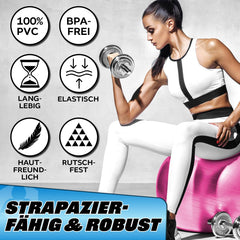 #DoYourFitness Exercise Ball including ball pump | Fitness seat ball in 55cm to 85cm | Anti-burst | Training ball for yoga, Pilates, gym, office &amp; pregnancy | Fitness ball &amp; balance for core training