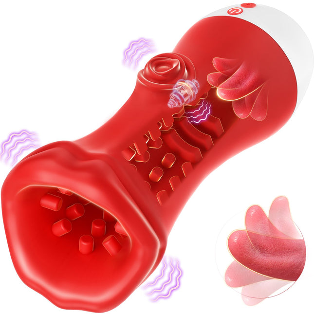 Pangpangmi Masturbation for Men Electric, Sex Toys for Men Solo Masturbator with 9 Vibration 9 Licking Penis Glans Vibrator Sex Toys Vibrator Sets for Men Couples Masturbators