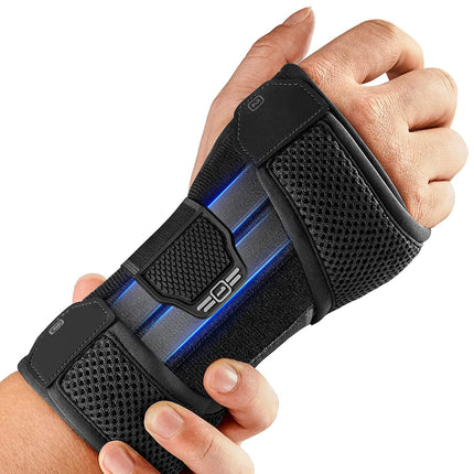 FREETOO Wrist Support with 3 Metal Splints for Carpal Tunnel Syndrome, Comfort Wrist Bandages with Soft Padding for Women Men, Wrist Splint for Tendonitis, Arthritis, Sprain Recovery