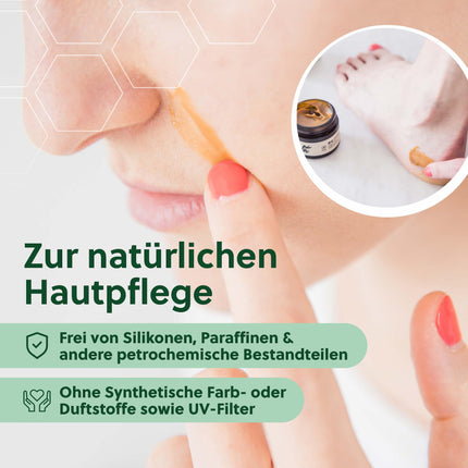 beegut Propolis ointment for natural skin care and protection, high-quality propolis cream, certified natural cosmetics from the Allgäu region, sustainably packaged