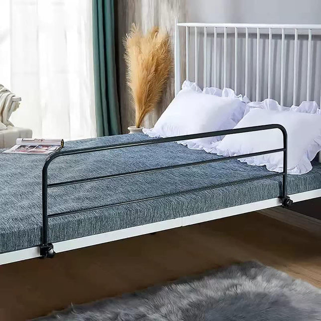 SAYEYBU Adjustable Bed Rail, for the Elderly, Bedside Assistance, Attachable Bed Safety Rail, Grab Bar for Fall Prevention at the Bed, for Student Dormitories, Black, 80 * 40CM