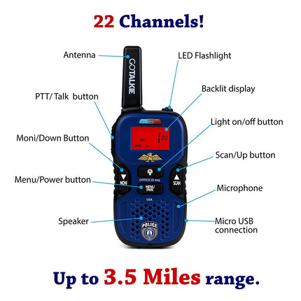 Dress Up America GoTalkie Set with Wearable and Interchangeable Long-Range Splints, One Size