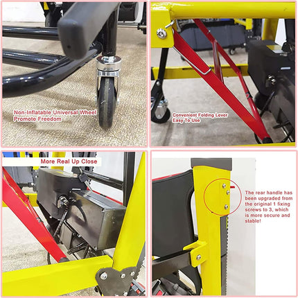 Handcart stair climber electric, electric tracked stair climber, manual stair climbing wheelchair for elderly patients, can go up and down stairs