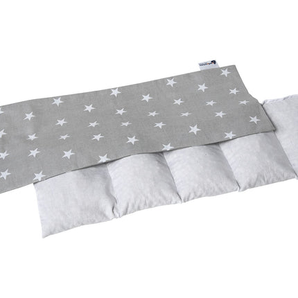 Medi Partners Cherry Stone Pillow 60x20cm 800g 100% Cotton 5 Chambers Large Organic Natural Heat Pillow Cold Therapy Removable Cover (Stars)