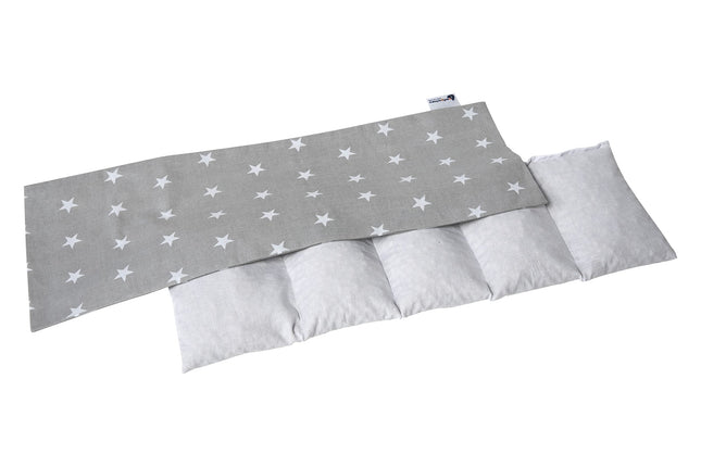 Medi Partners Cherry Stone Pillow 60x20cm 800g 100% Cotton 5 Chambers Large Organic Natural Heat Pillow Cold Therapy Removable Cover (Stars)